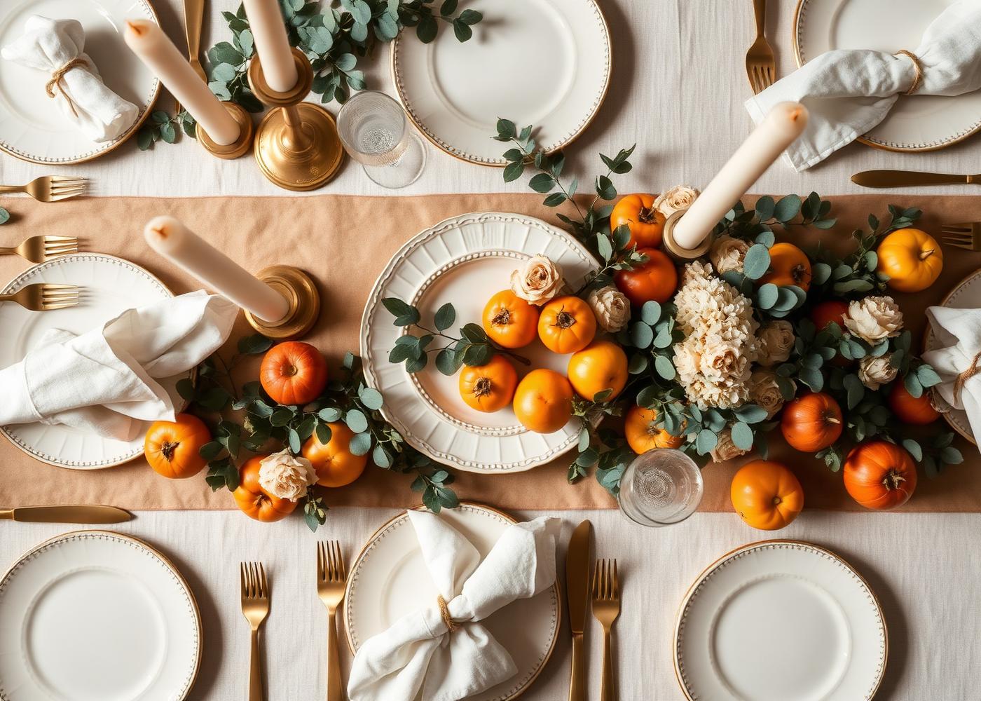 Compose a seasonal tablescape.